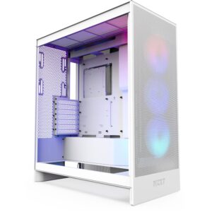 NZXT H7 Flow RGB Mid-Tower PC Case, 3-Fan (White) 2024 - Image 3