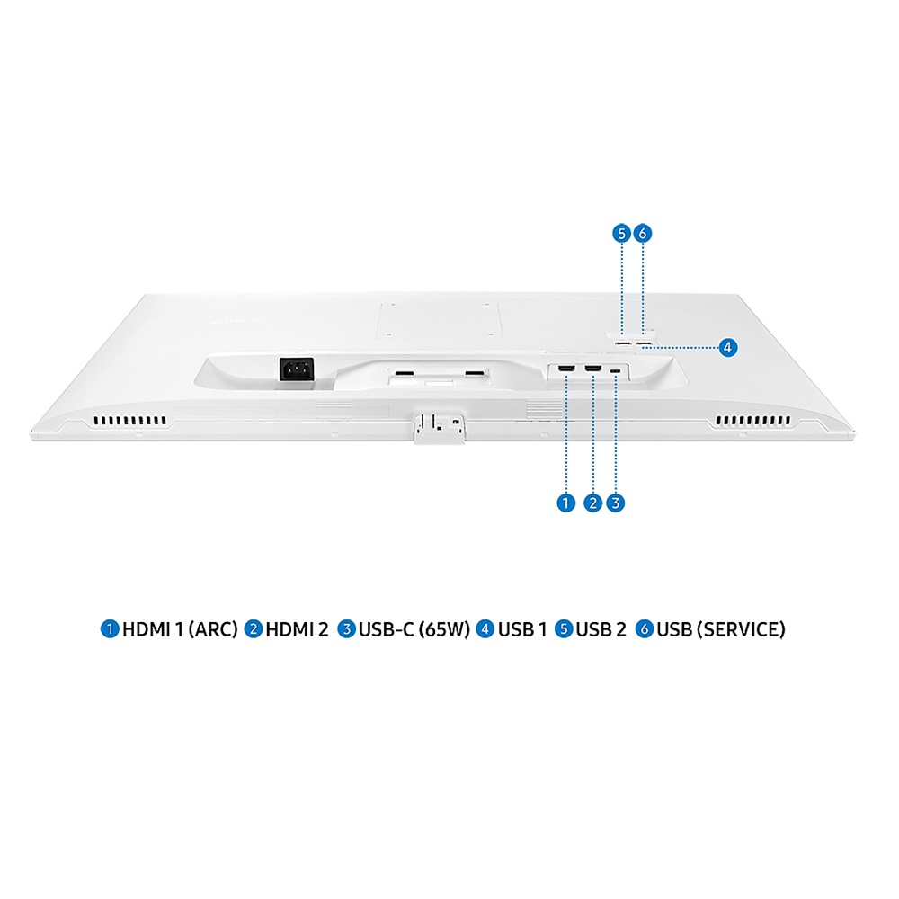 SAMSUNG 32" DM703U 4K 60Hz 4ms VA USB-C 65W Speaker Smart Monitor, 32M7, White - Image 4