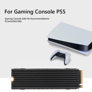 M.2 NVMe SSD 2280 HeatSink Aluminium Alloy Compatible PS5, Silver - Image 3