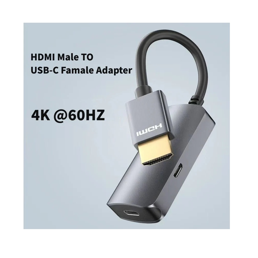 HDMI Male to USB-C Female Adapter Converter - Image 2