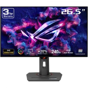 ASUS 27" ROG Strix OLED XG27AQDMGR Gen2 Glossy WOLED 240Hz 0.03ms 2K HDR400 Gaming Monitor, Black