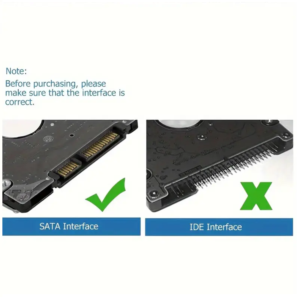 2 in 1 - USB 3.0 to SATA + Type-C to SATA Hard Drive Adapter for 2.5 inch HDD/SSD - Image 4