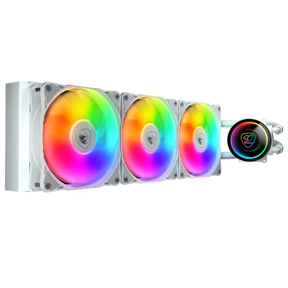 Cougar Poseidon Elite ARGB 360 High Performance AIO Liquid Cooler, White - Image 2