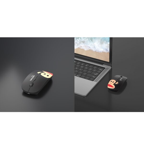 Paul Frank WM102 Rechargeable Dual Mode Wireless Bluetooth Mouse - Black - Image 2