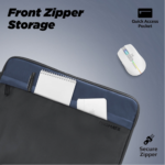 Promate - Lightweight 13" Tablet Sleeve with Front Storage Zipper - Black - Image 4