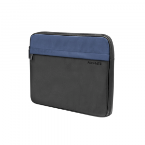 Promate - Lightweight 13" Tablet Sleeve with Front Storage Zipper - Black