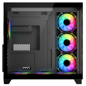 Sharx PROFIN GX700B Mid Tower Gaming PC Case - Black (7-Fans) - Image 5