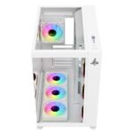Sharx PROFIN GX700W Mid Tower Gaming PC Case - White (7-Fans) - Image 2