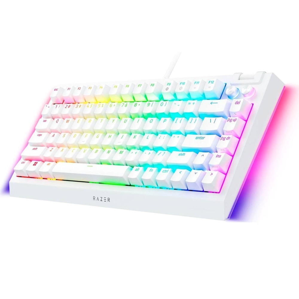 Razer BlackWidow V4 75% - Orange Switch, Hot-swappable Mechanical Gaming Keyboard - White - Image 4