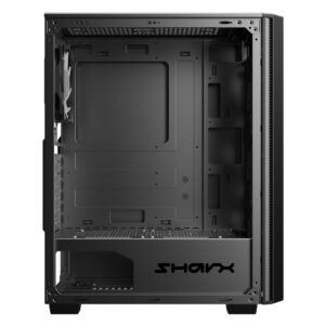 Sharx STRIKER S200B Mid Tower Gaming PC Case - Black (4-Fans) - Image 7