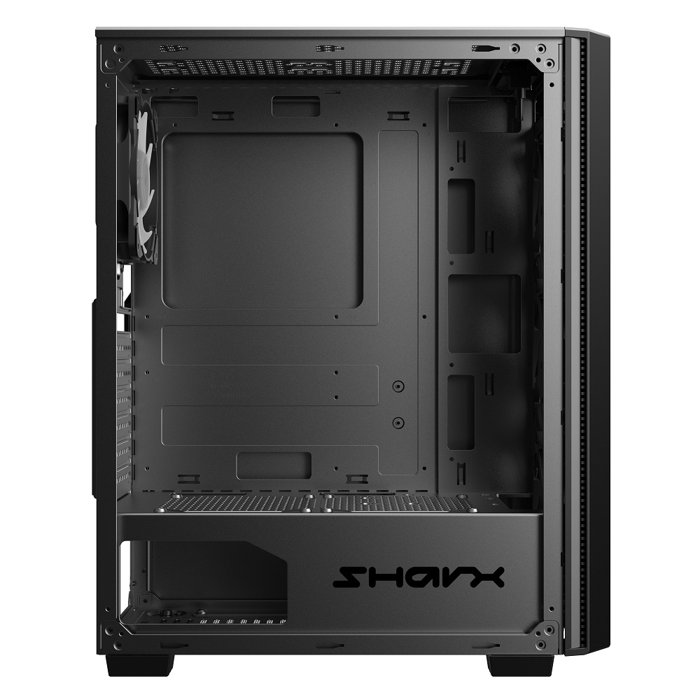 Sharx STRIKER S200B Mid Tower Gaming PC Case - Black (4-Fans) - Image 7