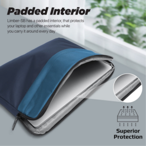 Promate - Lightweight 13" Tablet Sleeve with Front Storage Zipper - Blue - Image 3