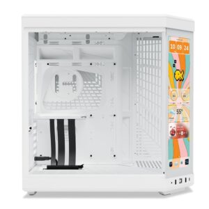 HYTE Y70 Touch Infinite ATX Mid Tower Dual Chamber PC Case, White - Image 3