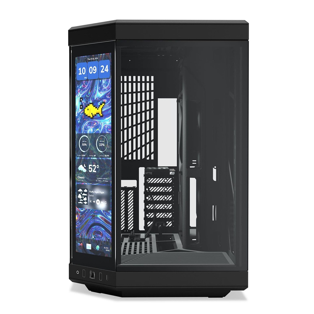 HYTE Y70 Touch Infinite ATX Mid Tower Dual Chamber PC Case, Black - Image 2