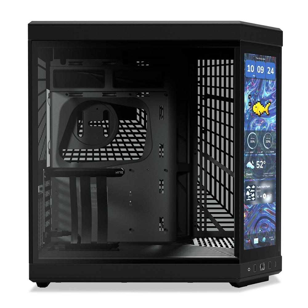 HYTE Y70 Touch Infinite ATX Mid Tower Dual Chamber PC Case, Black - Image 3