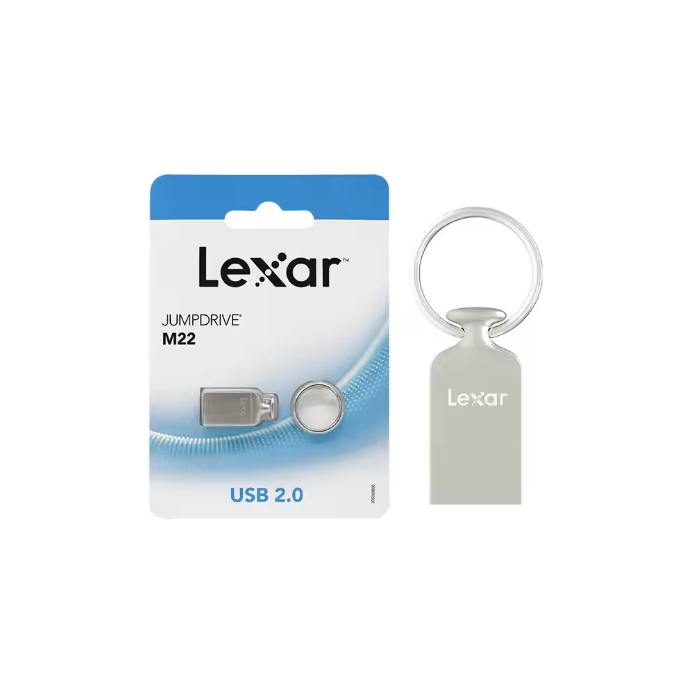 Lexar 32GB JumpDrive M22 USB Flash Drive, Metal Body, Silver