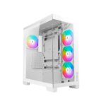 AZZA CSAZ-570 COVE WHITE Mid Tower Gaming PC Case - 4-Fans