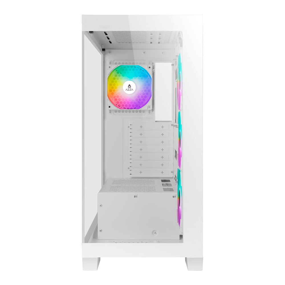 AZZA CSAZ-570 COVE WHITE Mid Tower Gaming PC Case - 4-Fans - Image 2