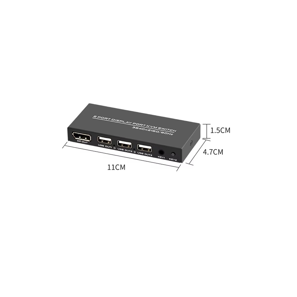 2 Port DisplayPort DP KVM Switch 4K UHD - Image 6