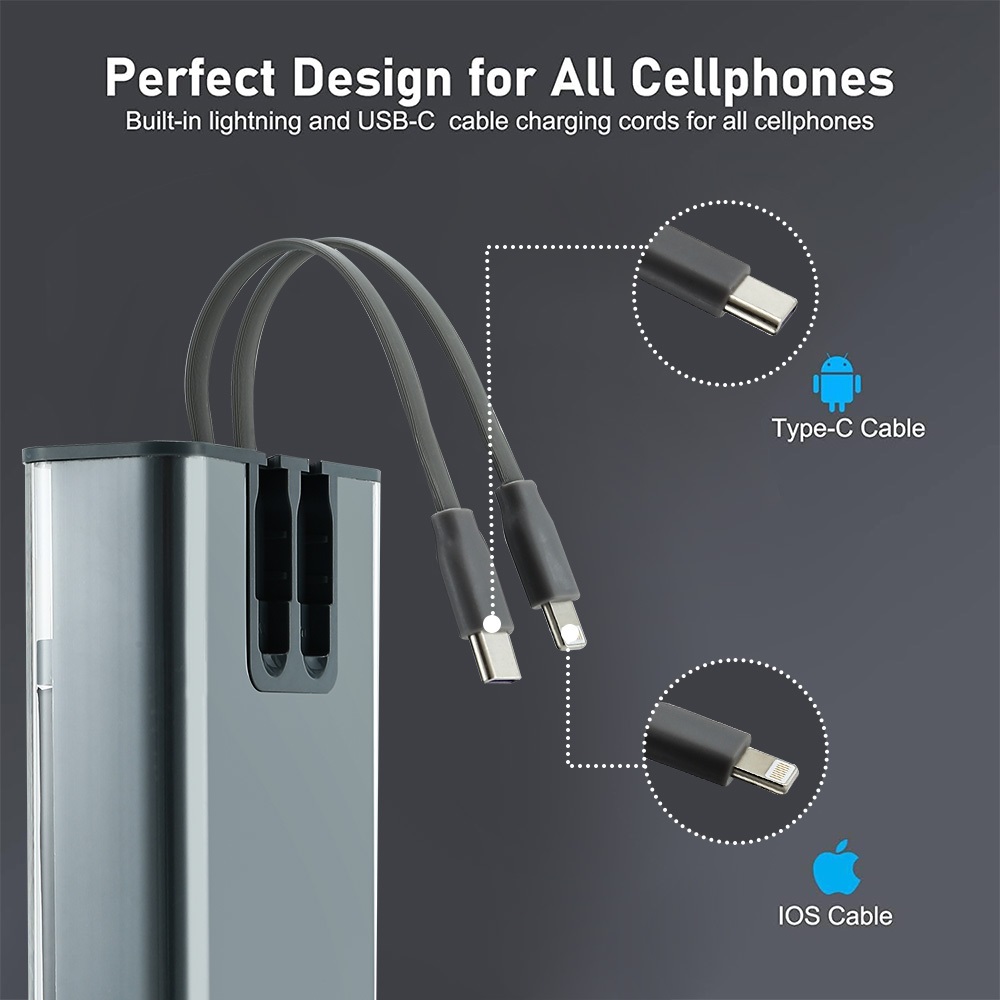 HAING H166 LED Digital Display Fast Charging 20000mAh Power Bank - Image 3