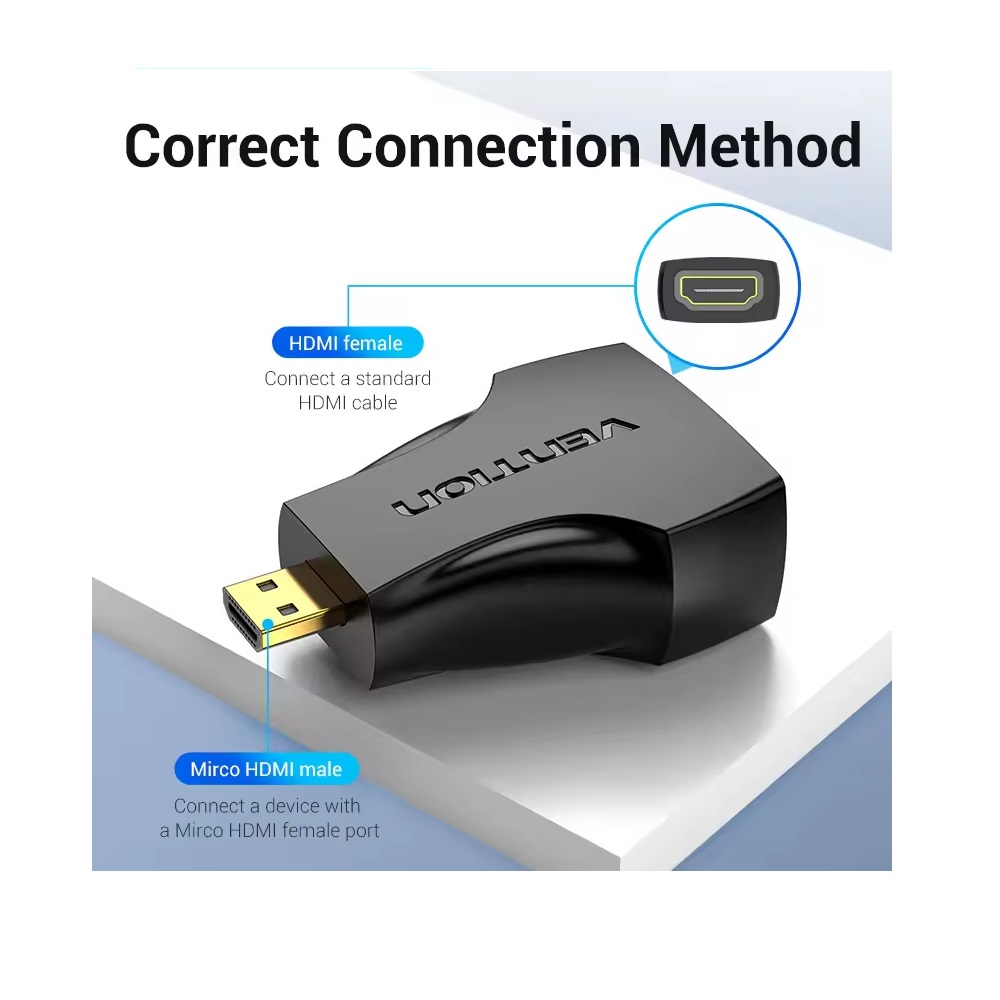 Vention Micro HDMI Male to HDMI Female Adapter 1080P@60Hz - Image 2
