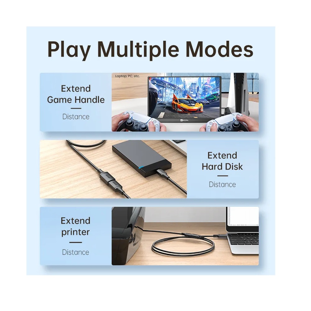 Jasoz D114 USB 3.0 Extension Cable USB-A Male Female , 5m - Image 4