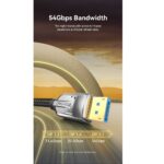 Vention HGABI DisplayPort DP 2.1, 4K@240Hz, 16K, 8K, Support - 3m Cable Cotton Braided Gold Plated - Image 4