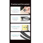 Vention HGABI DisplayPort DP 2.1, 4K@240Hz, 16K, 8K, Support - 3m Cable Cotton Braided Gold Plated - Image 5