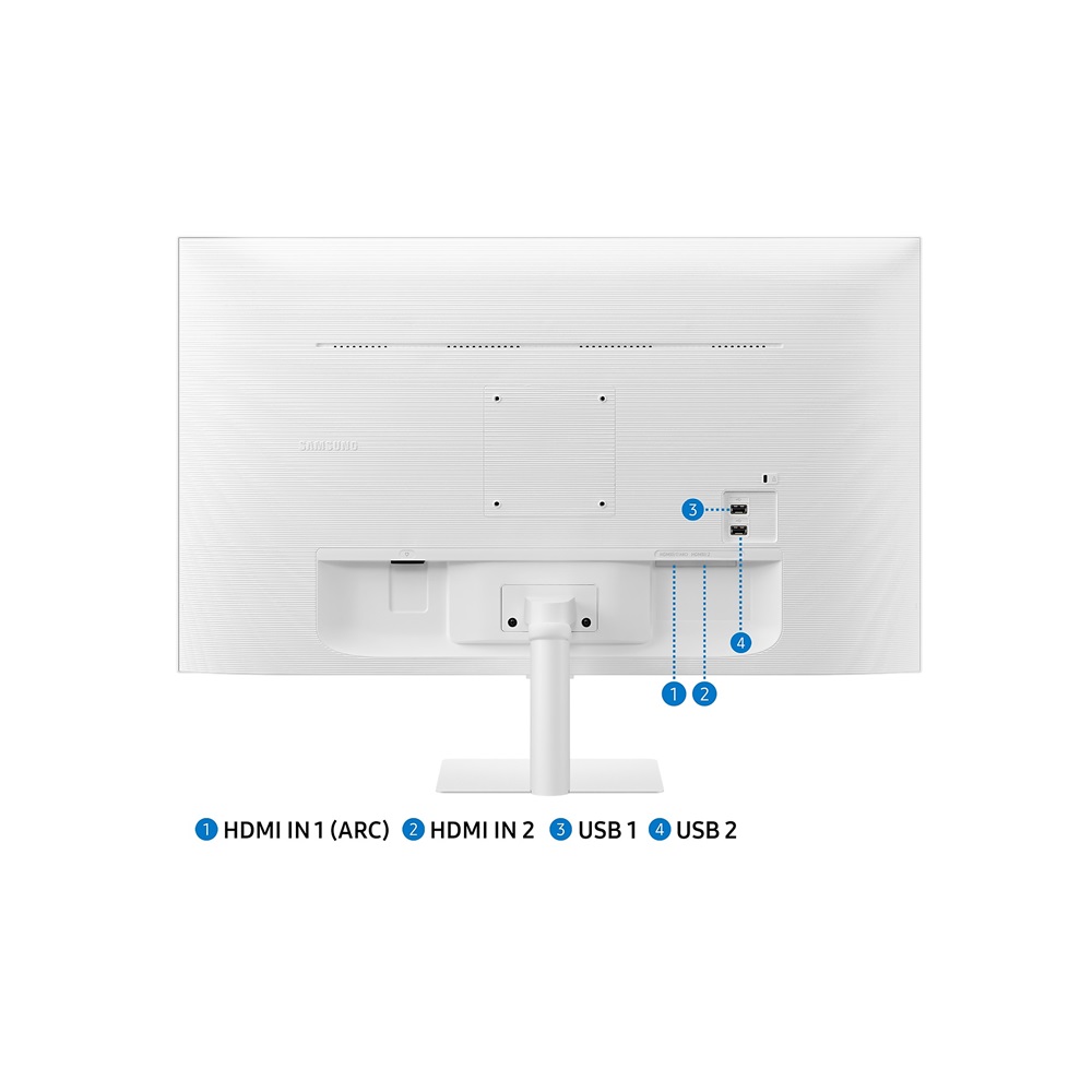 SAMSUNG 27" CM501 White Smart Monitor M5 FHD IoT Hub Speaker HDR VA Dual HDMI, 27M5 - Image 4