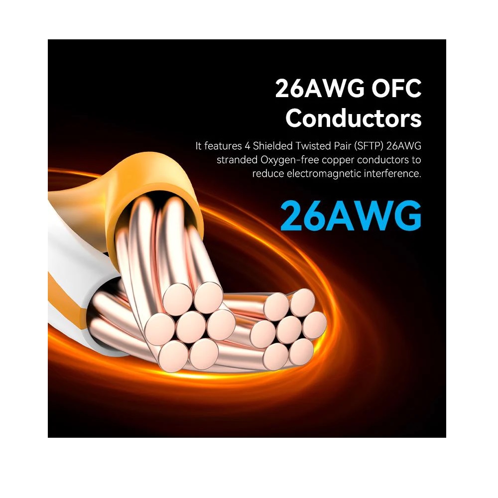 Vention Cat8 SFTP Ethernet Network Patch Cable 40Gbps 2000MHz, 1m - Image 9