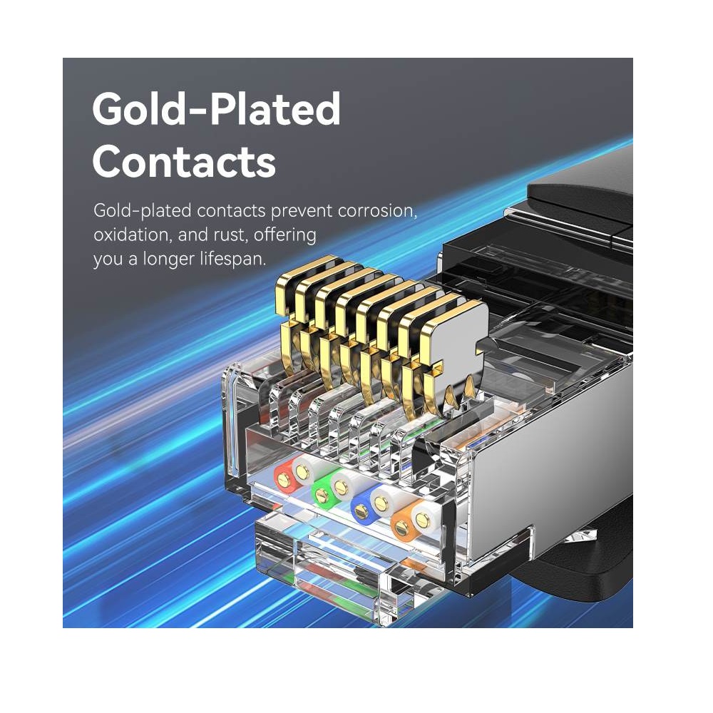 Vention Cat8 SFTP Ethernet Network Patch Cable 40Gbps 2000MHz, 1m - Image 6