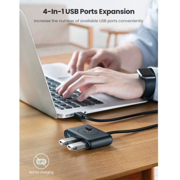 UGREEN - 4 Port USB 3.0 Hub, 1m Cable, 5Gbps – 20291 - Image 2