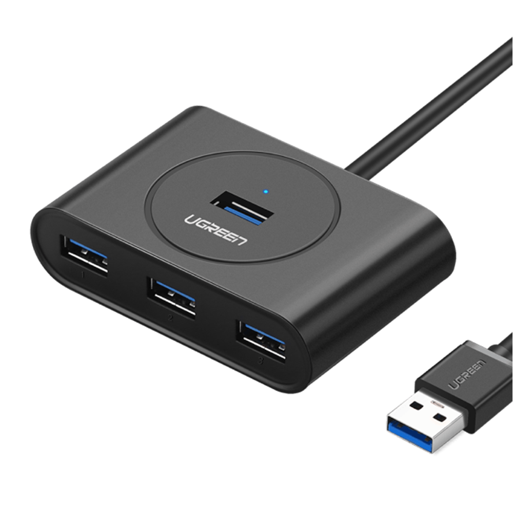 UGREEN - 4 Port USB 3.0 Hub, 1m Cable, 5Gbps – 20291