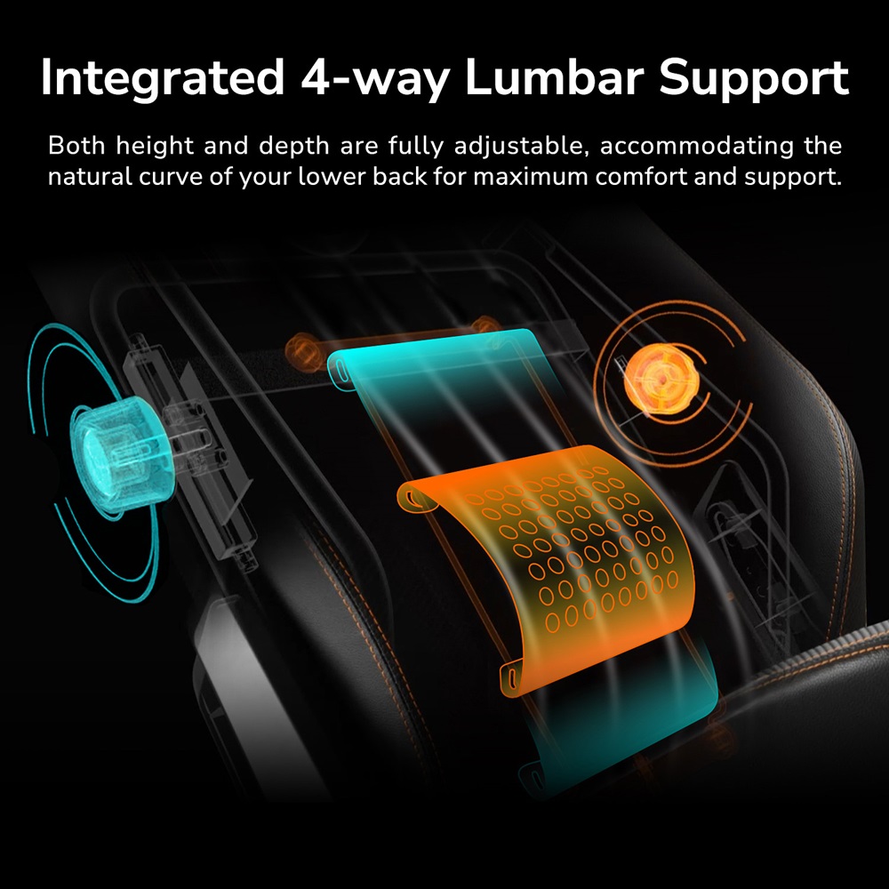 Cougar Armor EVO Gaming Chair Breathable PVC Leather, Black-Orange, 160kg - Image 8