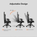 Cougar Armor EVO Gaming Chair Breathable PVC Leather, Black-Orange, 160kg - Image 6