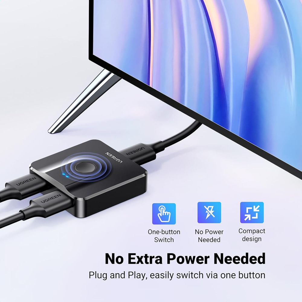 UGREEN - HDMI Switch 4K@60Hz, Bi-Directional HDMI Splitter 2 in 1 Out - CM217 - Image 4