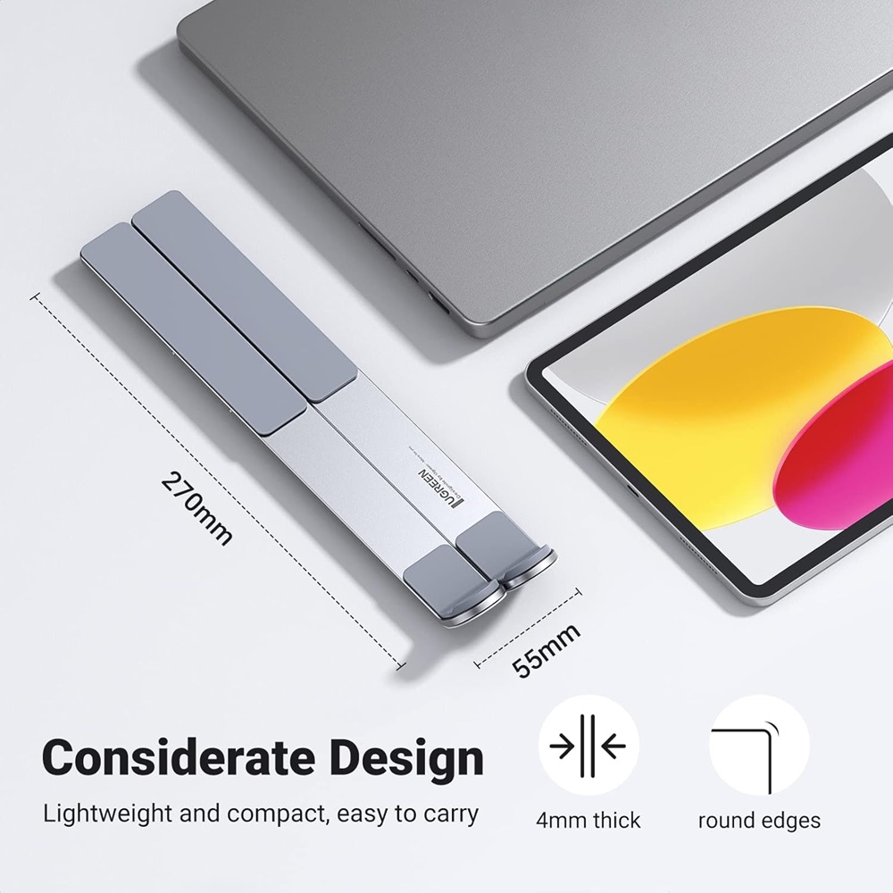 UGREEN 40289 Foldable Laptop Stand for Desk Adjustable - Image 7