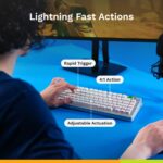 Glorious GMMK 3 HE 75% Customizable Mechanical Gaming Keyboard, Linear Magnetic Switches, White, Arabic/English - Image 4