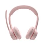 Logitech ZONE 300 Bluetooth Headset  - Rose, Dual Noise-Canceling Mics - Image 4