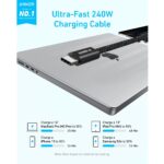 Anker 8060 Zolo USB-C to USB-C 240W Braided Fast Charging Cable, 3.3ft - 1m White, A8060H21 - Image 2