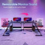 GameOn L-Shaped Slayer I Series Gaming Desk & Table Top With Accessories Stand - Black - Image 4