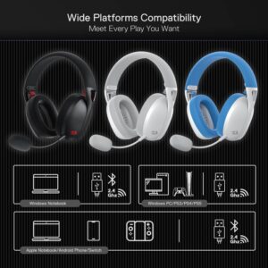 Redragon Ire Pro H848 Ultra-Light Wireless Gaming Headset, Black - Image 4