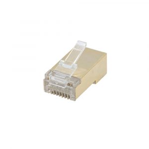 RJ45 Connector Cat6 Gold Plated Shielded, 10-Pack