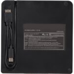 Haing External DVD Drive Dual Port USB-A 3.0 / USB-C Portable Burner Writer - Image 2