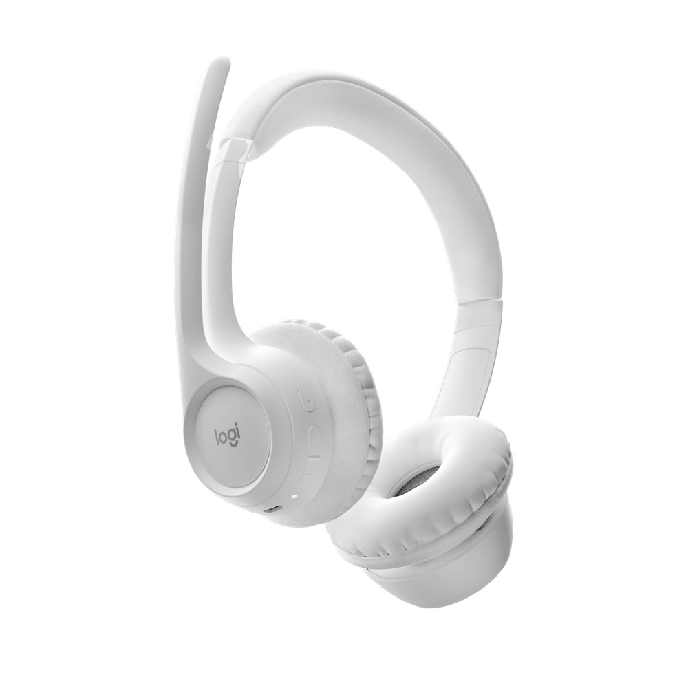 Logitech ZONE 300 Bluetooth Headset - off White, Dual Noise-Canceling Mics - Image 5