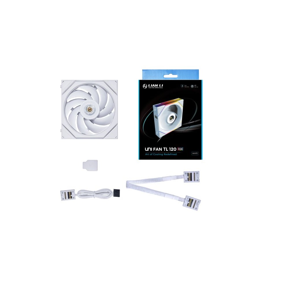 LIAN LI UNI FAN TL 120mm RGB Case Fan - White (3-Pack) - Image 4