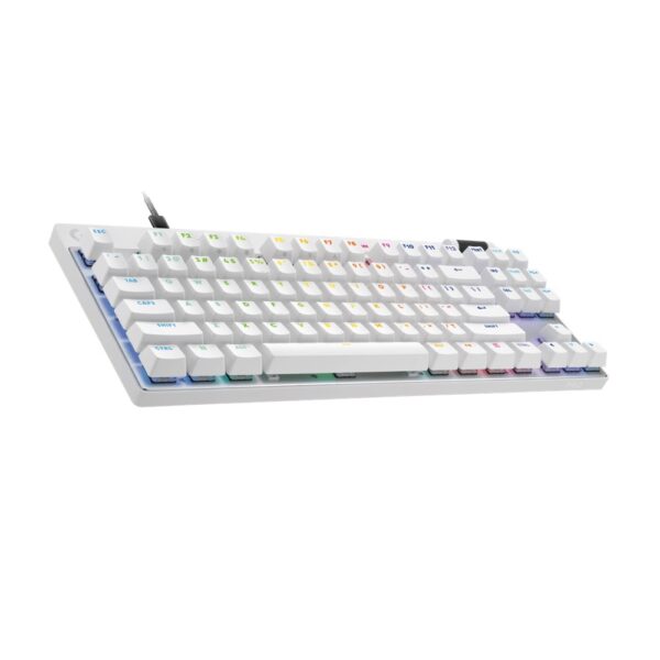 Logitech PRO X TKL RAPID Tenkeyless Wired Gaming Keyboard, Magnetic Analog Switches, White - Image 2