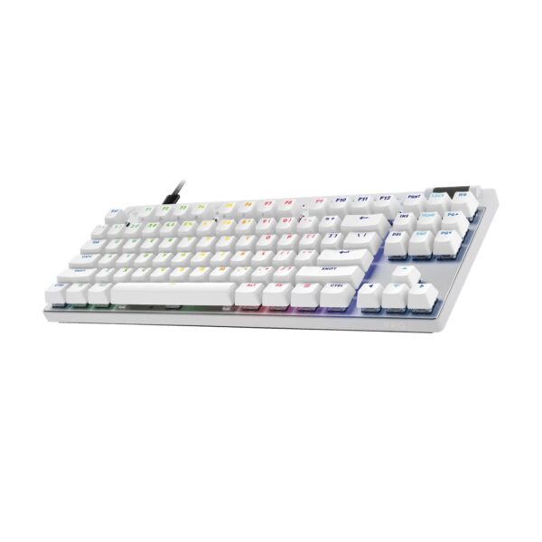 Logitech PRO X TKL RAPID Tenkeyless Wired Gaming Keyboard, Magnetic Analog Switches, White - Image 3