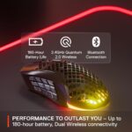 SteelSeries 62618 Aerox 9 Wireless Ultra Lightweight Super Fast MOBA/MMO Gaming Mouse with AquaBarrier 18 Buttons -  89g - Image 4