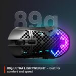 SteelSeries 62618 Aerox 9 Wireless Ultra Lightweight Super Fast MOBA/MMO Gaming Mouse with AquaBarrier 18 Buttons -  89g - Image 3